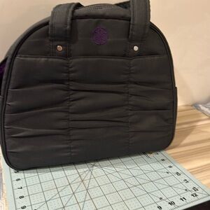 Gaiam Metro Gym Bag Gray Purple 15x12x7 #CL-91